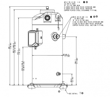 Compresor Copeland Scroll ZRD61-KRE-TFD455